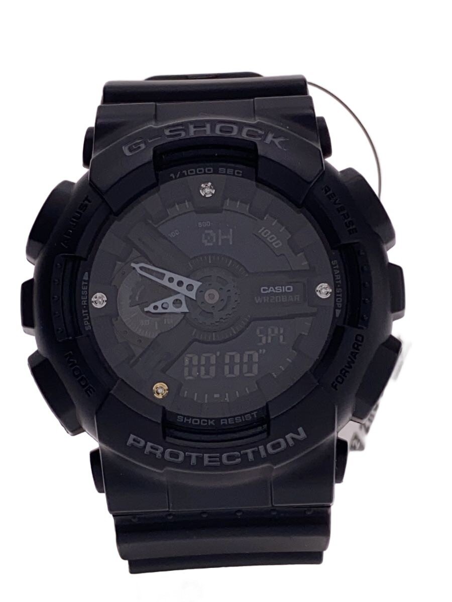 【中古】CASIO◆石英ウオッチ/デジアナ/天然ゴム/BLK/BLK/SS/GA-135DD【服飾雑貨他】