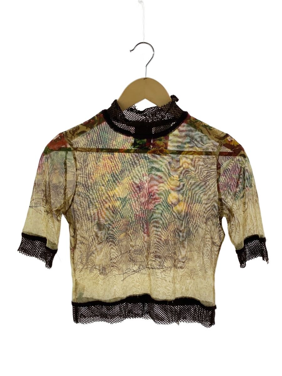 【中古】Jean Paul Gaultier◆ティーシャツ/40/ナイロン/BEG/総柄//【レディース御召しもの】