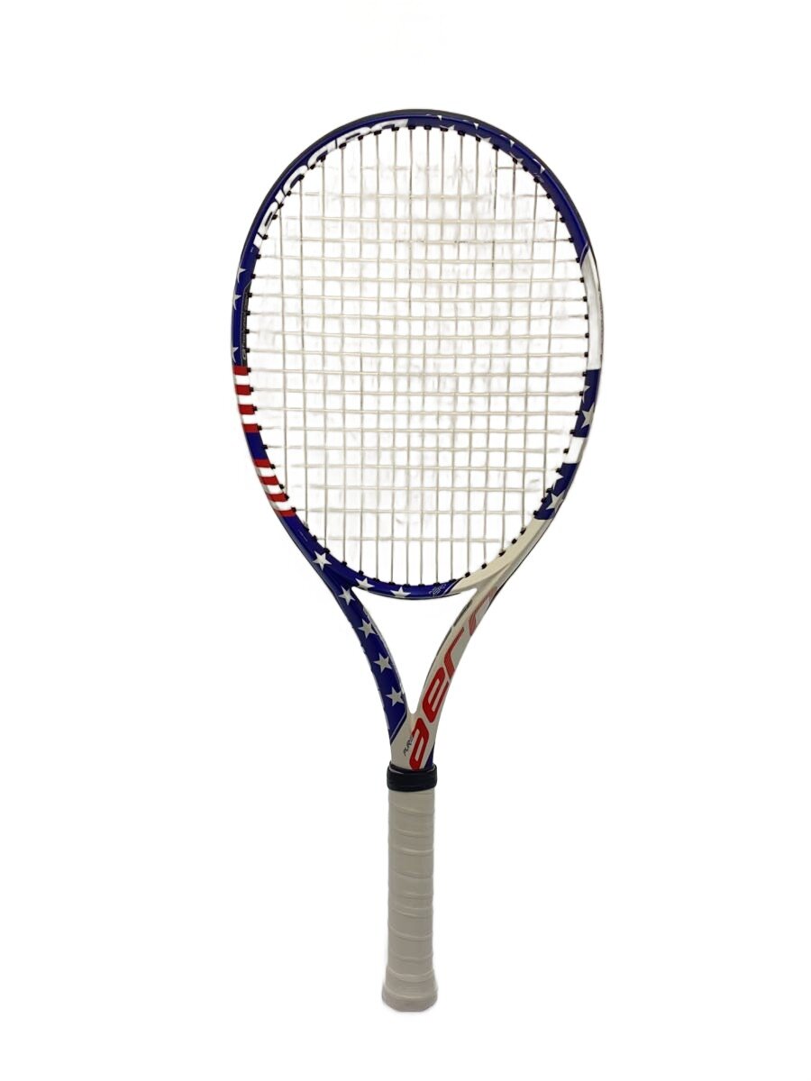 【中古】Babolat◆PURE AERO/制限事項星条旗色合い/庭球櫂/硬式櫂/青色/【運動競技】