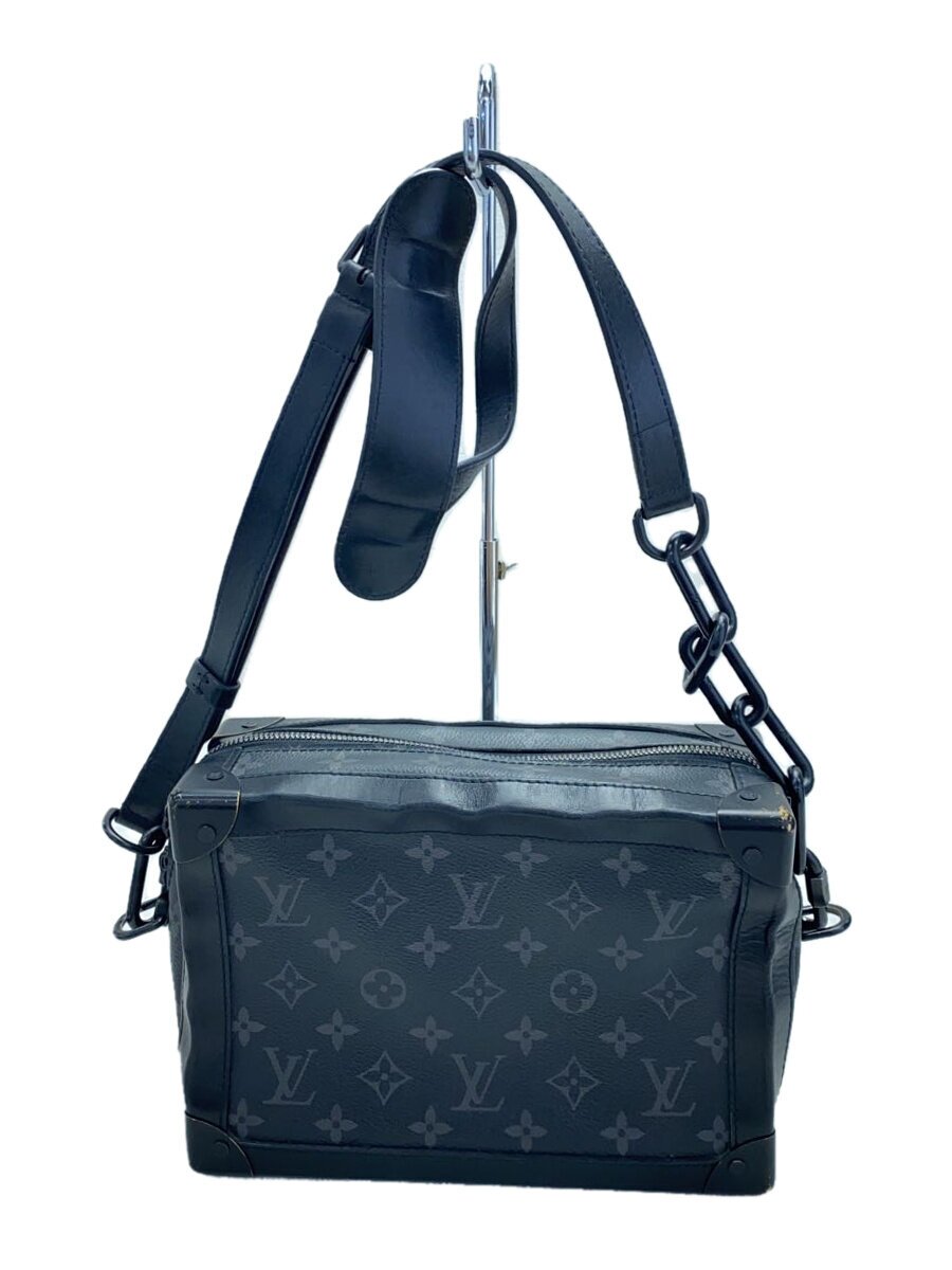 【中古】LOUIS VUITTON◆ホンブルグ帽ブート_モノグラム・エクリプス_BLK/PVC/BLK【御徒面子】