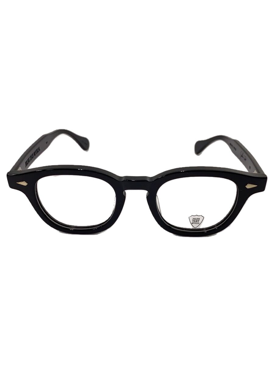 【中古】JULIUS TART OPTICAL ENTERPRISE◆AR/46□22/日本製/示威運動水晶体/眼鏡/ウェリントン/BLK/CLR/メンズ/PL-002A//【服飾雑貨他】