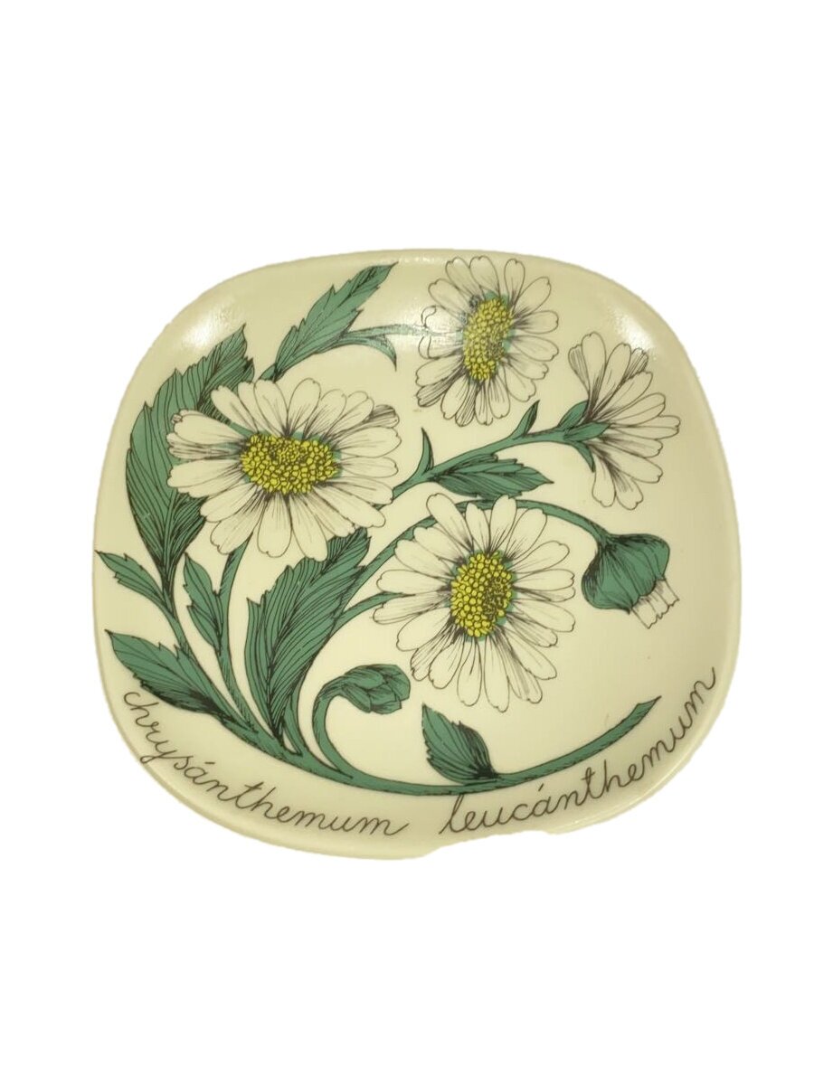 【中古】Arabia◆ボタニカルデザイン/白菊/プレート【キッチン用品】