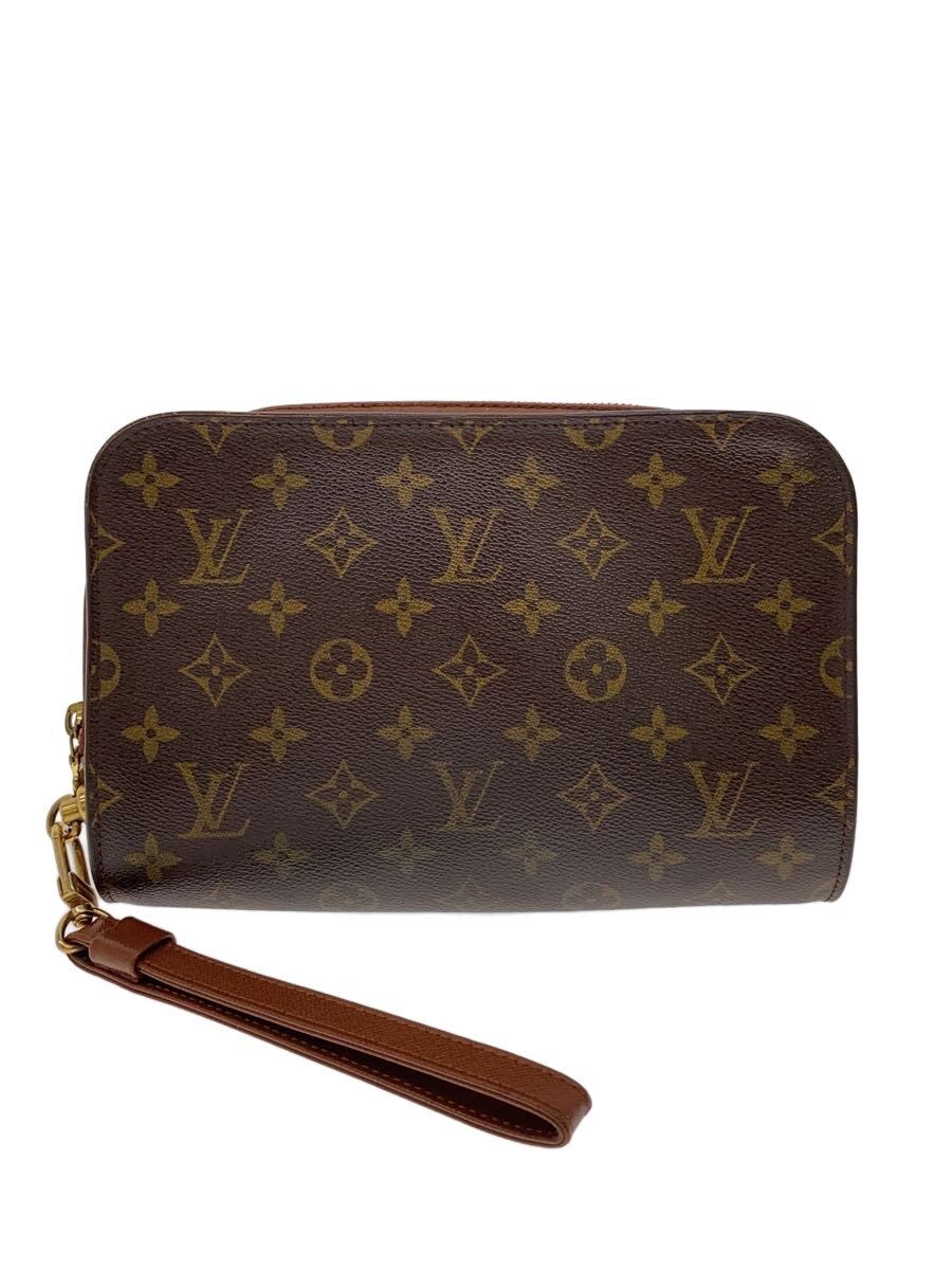 【中古】LOUIS VUITTON◆オルセー_モノグラム・帆布/PVC/BRW/総柄【御徒面子】