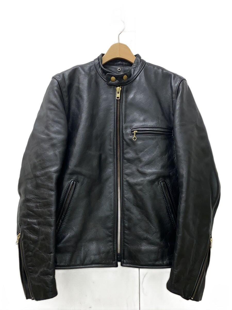 【中古】VANSON◆シングルライダースジャケット/38/レザー/BLK/737480【メンズウェア】｜2ｎｄ STREET 店