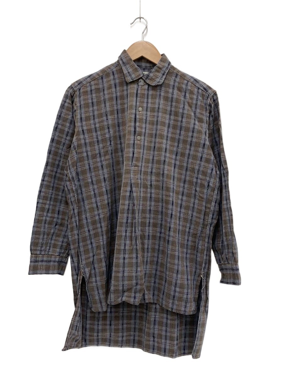 【中古】Kiduz/グランパシャツ/長袖プルオーバー/--/--/GRY//【メンズウェア】