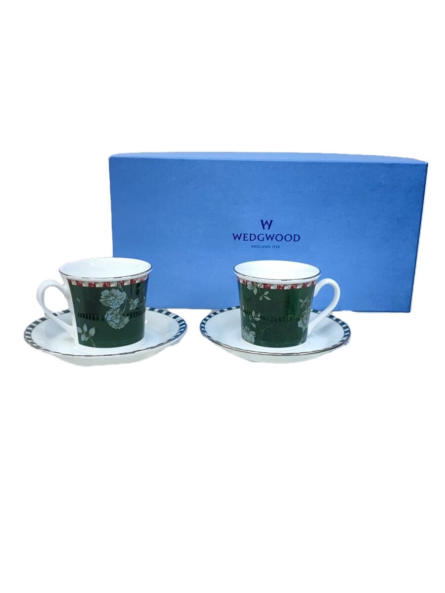 【中古】WEDGWOOD◆カップ&ソーサー/2点セット/WHT【キッチン用品】