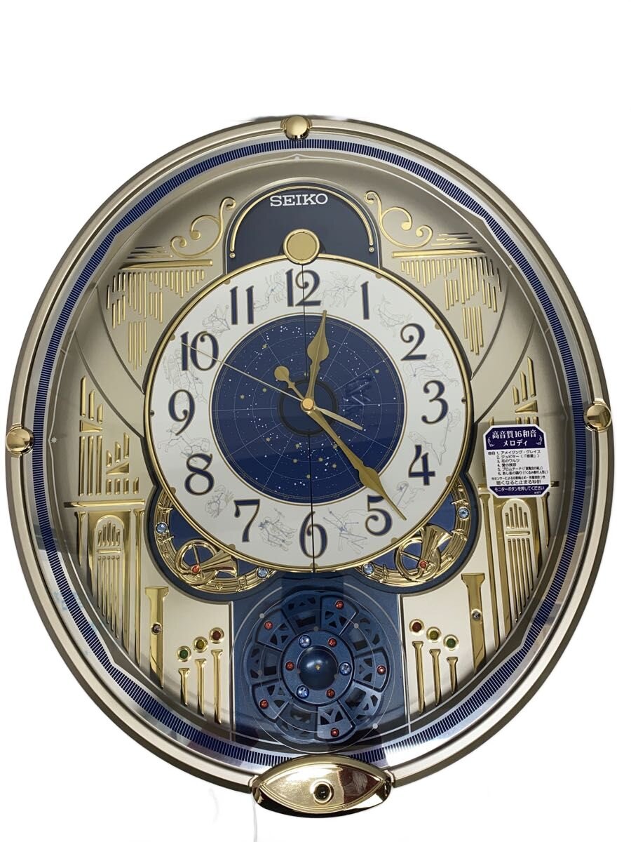 【中古】SEIKO◆時辰儀/電磁波時辰儀/GLD/RE582G【室内装飾小物・日用雑貨】
