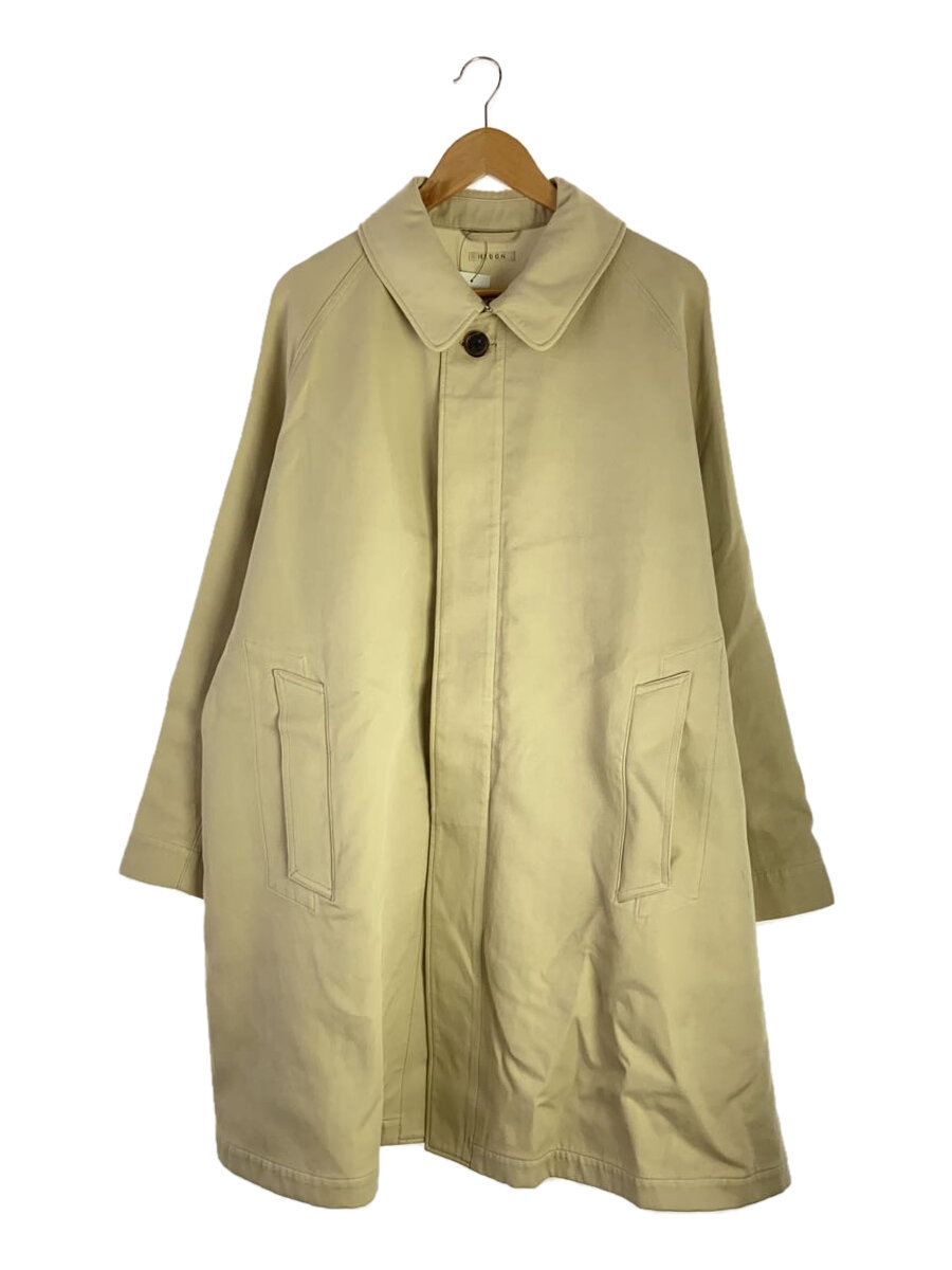 【中古】HEUGN◆ステンカラー厚地の外套/2/綿織物/BEG/無地/COAT025【メンズウェア】