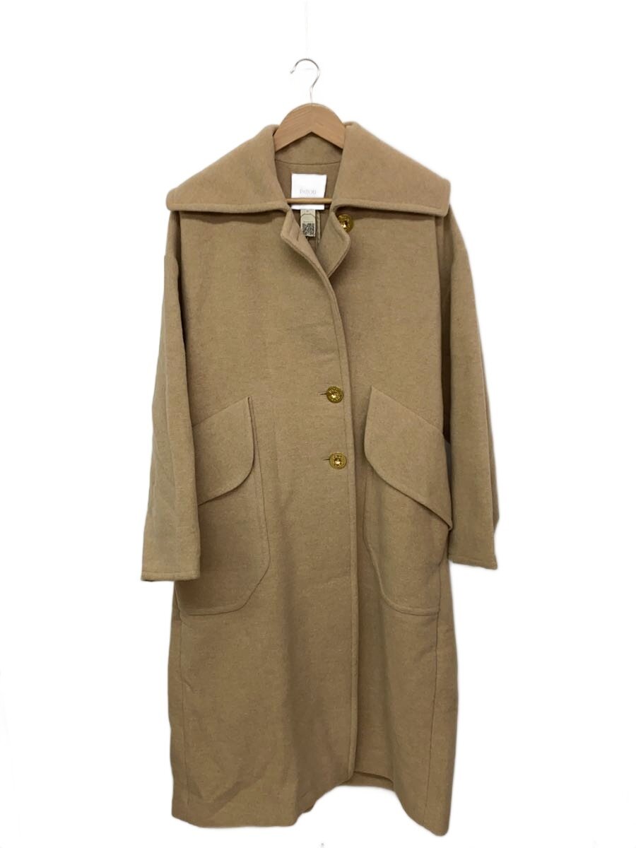 【中古】PATOU◆厚地の外套/34/羊毛/BEG/22A-C0013-0121【レディースお召しもの】