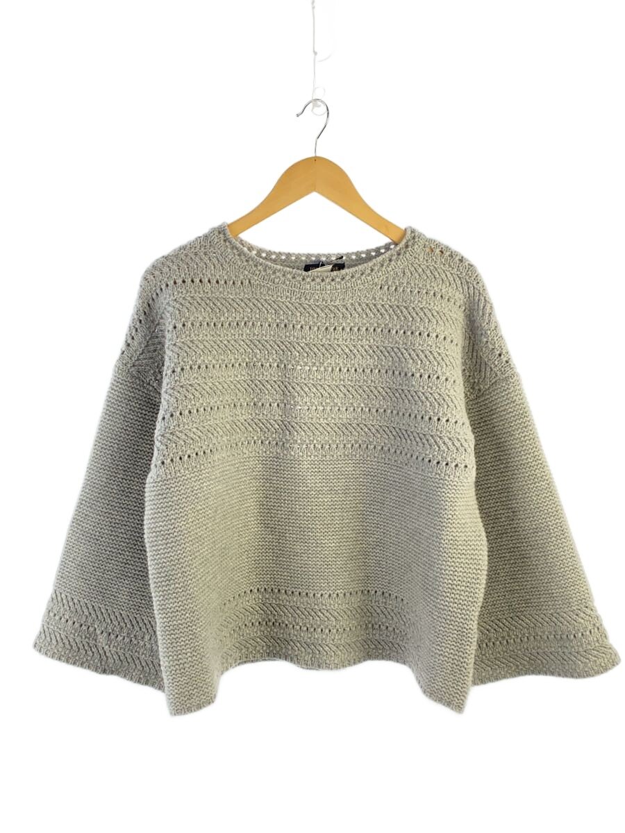 【中古】Hug O War◆編み物・スウェーター(朦々たる)/FREE/羊毛/GRY/HG-L901【レディースお召しもの】