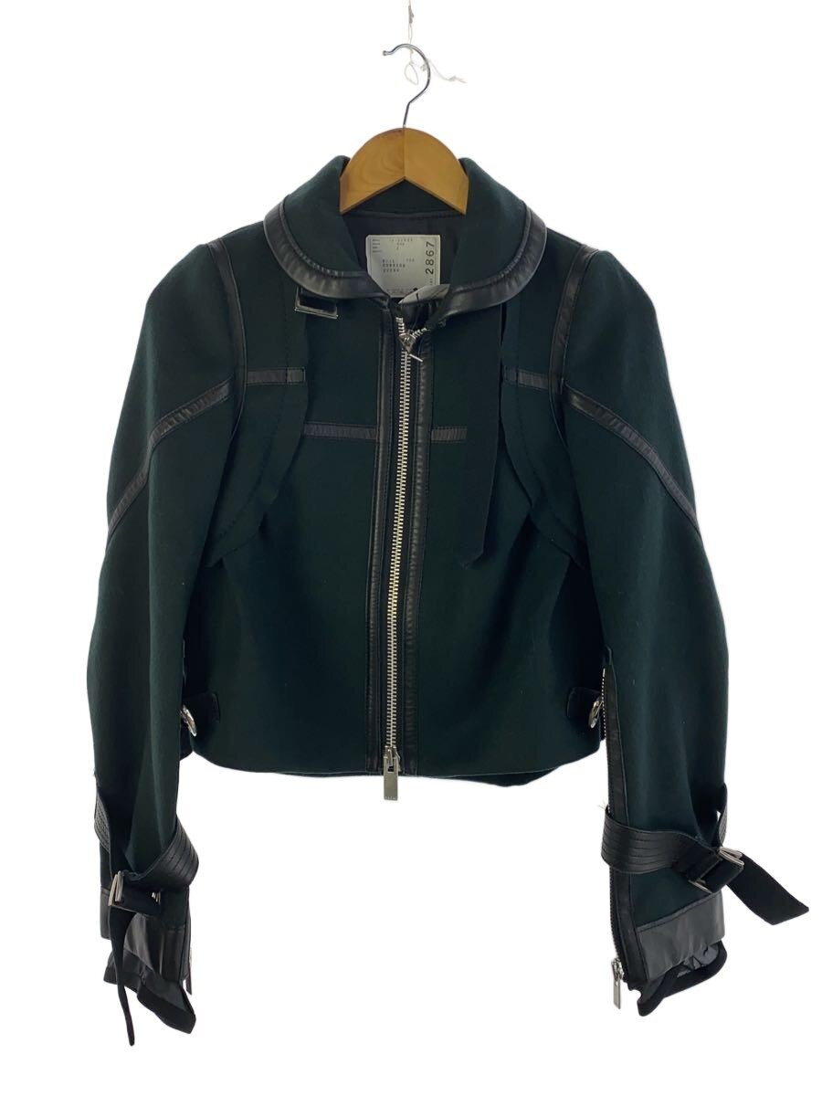【中古】sacai◆上衣/2/羊毛/GRN/無地/16-02867【レディースお召しもの】