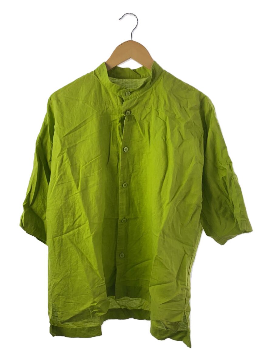 【中古】HOMME PLISSE ISSEY MIYAKE◆半袖プルオーバー/2/リネン/GRN/HP12FJ017【メンズウェア】