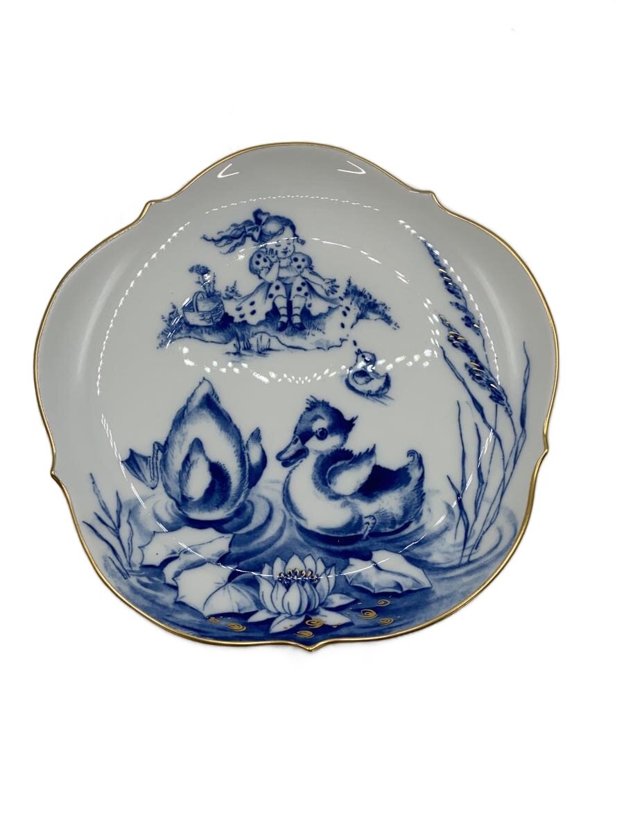 【中古】Meissen◆ドイツ民謡シリーズ アヒルガミンナ/プレート/WHT/2000年【キッチン用品】