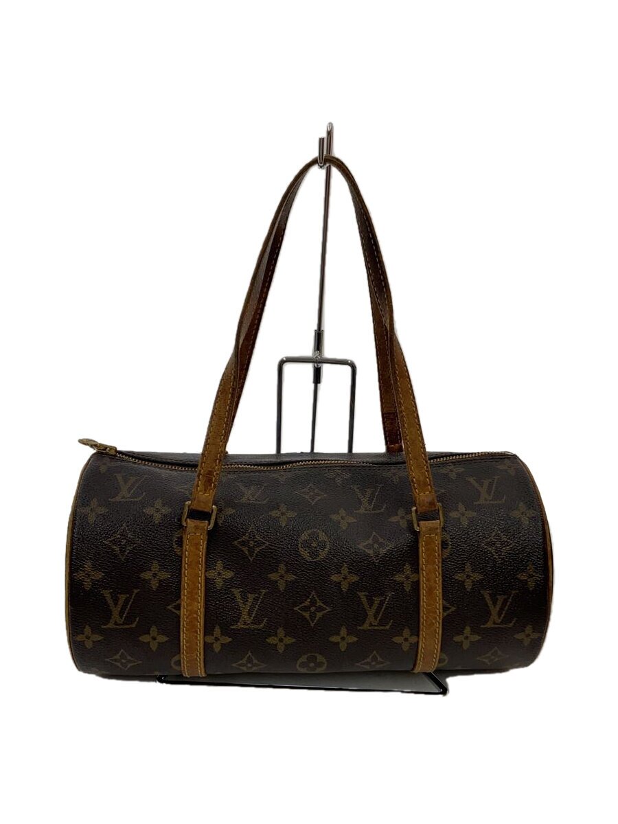 【中古】LOUIS VUITTON◆2)パピヨン30_モノグラム・帆布_BRW/PVC/BRW/M51385/ヌメ革落ち込み/ベータ//【御徒面子】