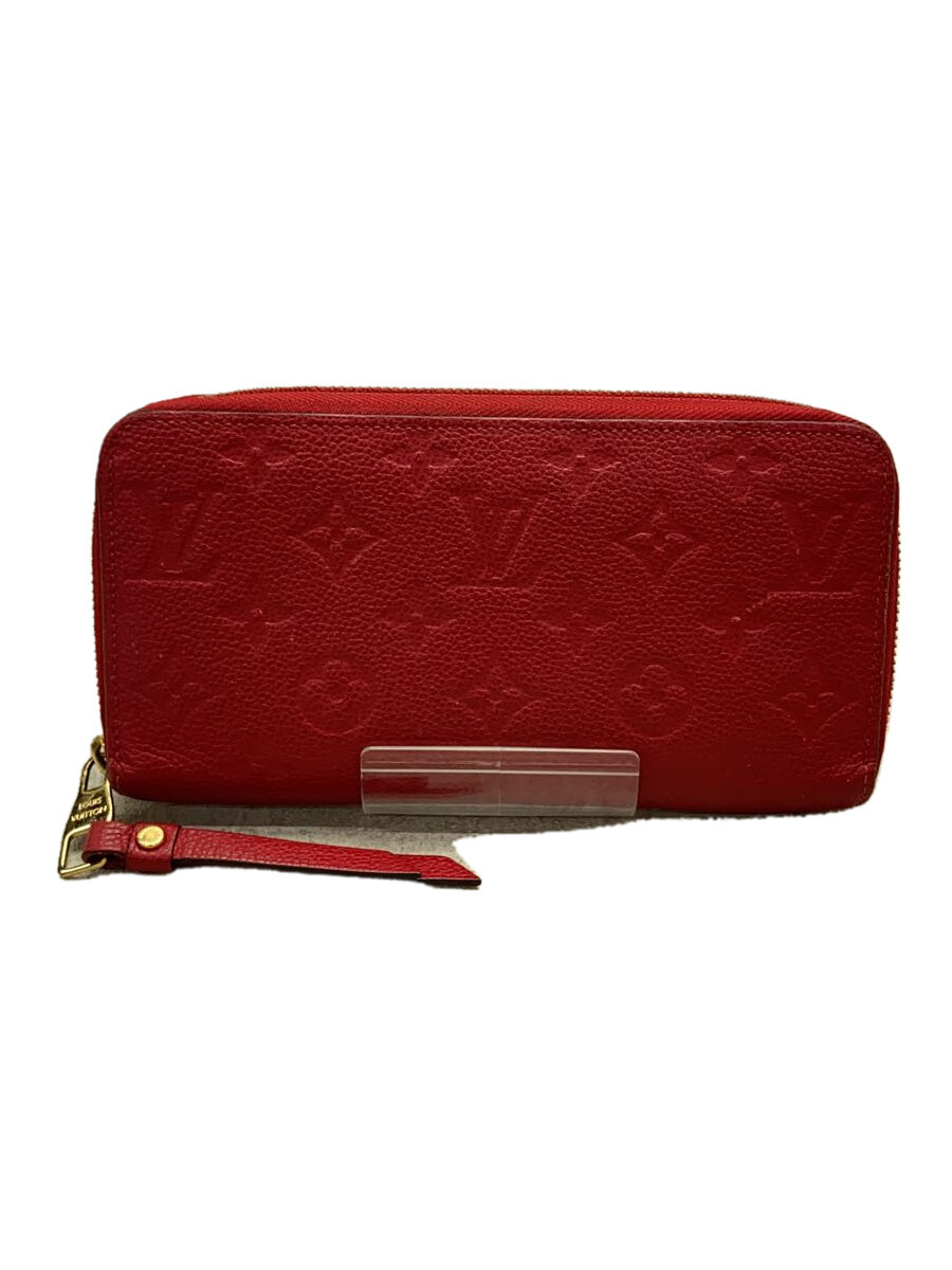 【中古】LOUIS VUITTON◆ジッピー・ウォレット_モノグラム・アンプラント_RED/牛革/RED/レディース【服飾雑貨他】 16,870円