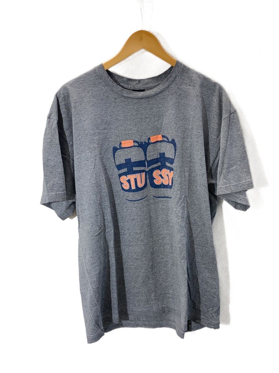【中古】STUSSY◆プルオーバー/XL/--/GRY/刷り上げる【メンズウェア】