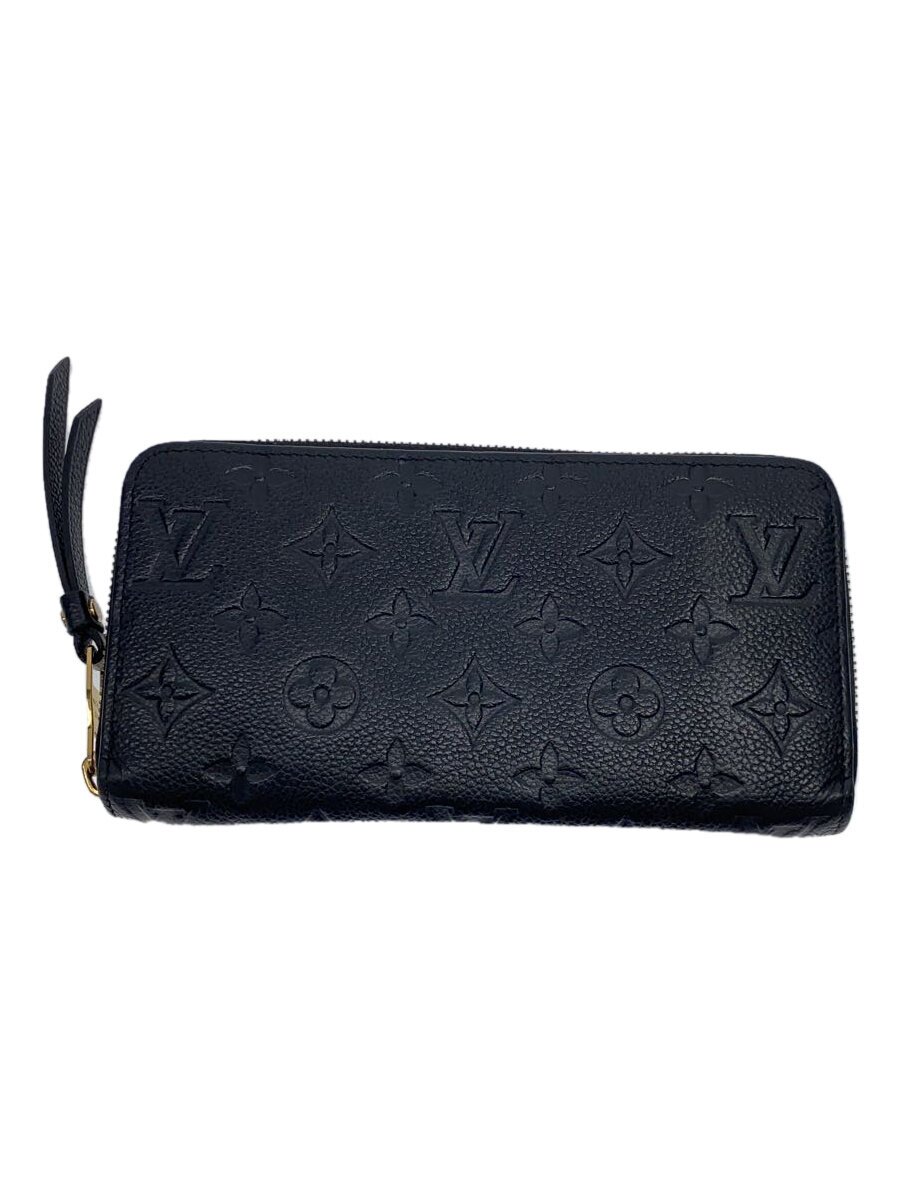 【中古】LOUIS VUITTON◆ジッピー・ウォレット_モノグラム・アンプラント/牛革/BLK/無地/メンズ【服飾雑貨他】