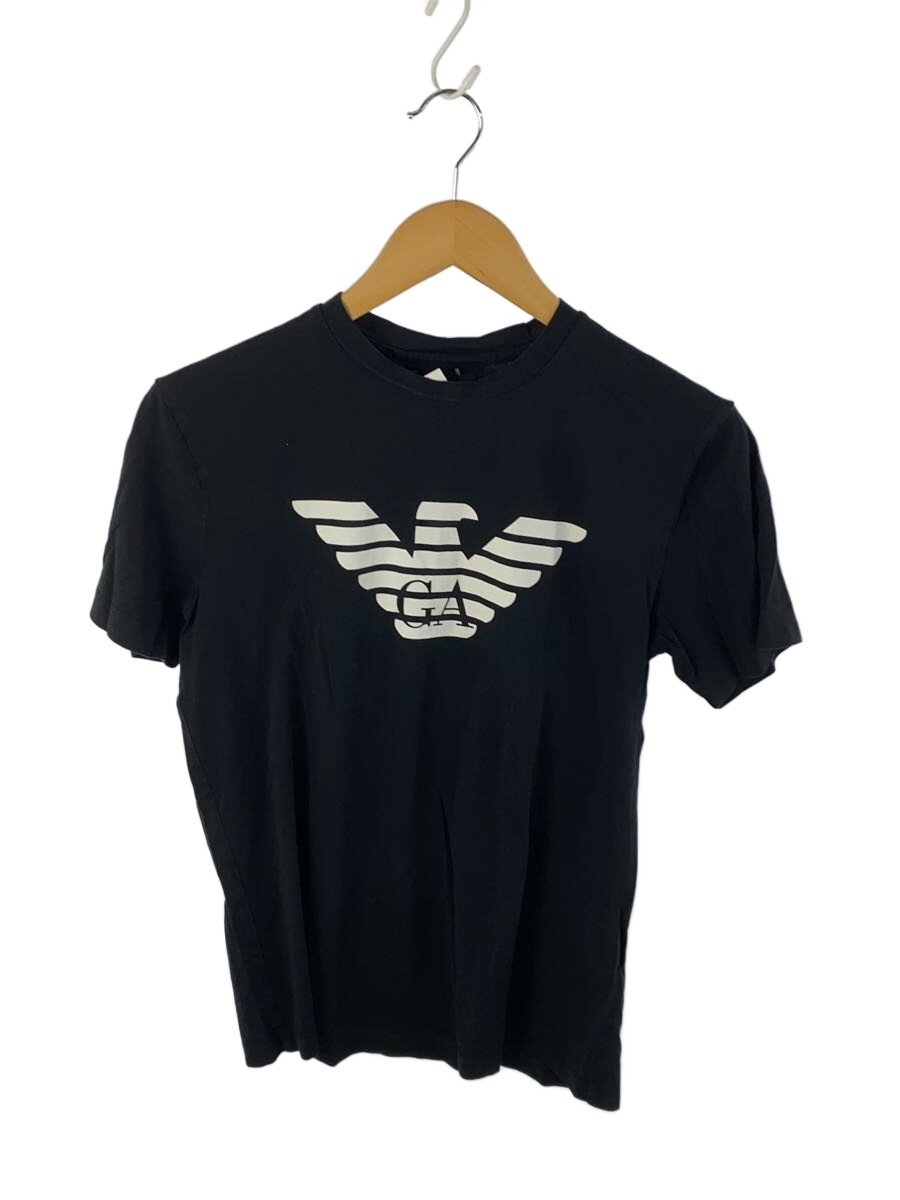 【中古】EMPORIO ARMANI◆ティーシャツ/M/綿織物/BLK/刷り上げる/8N1TN5【レディース御召しもの】