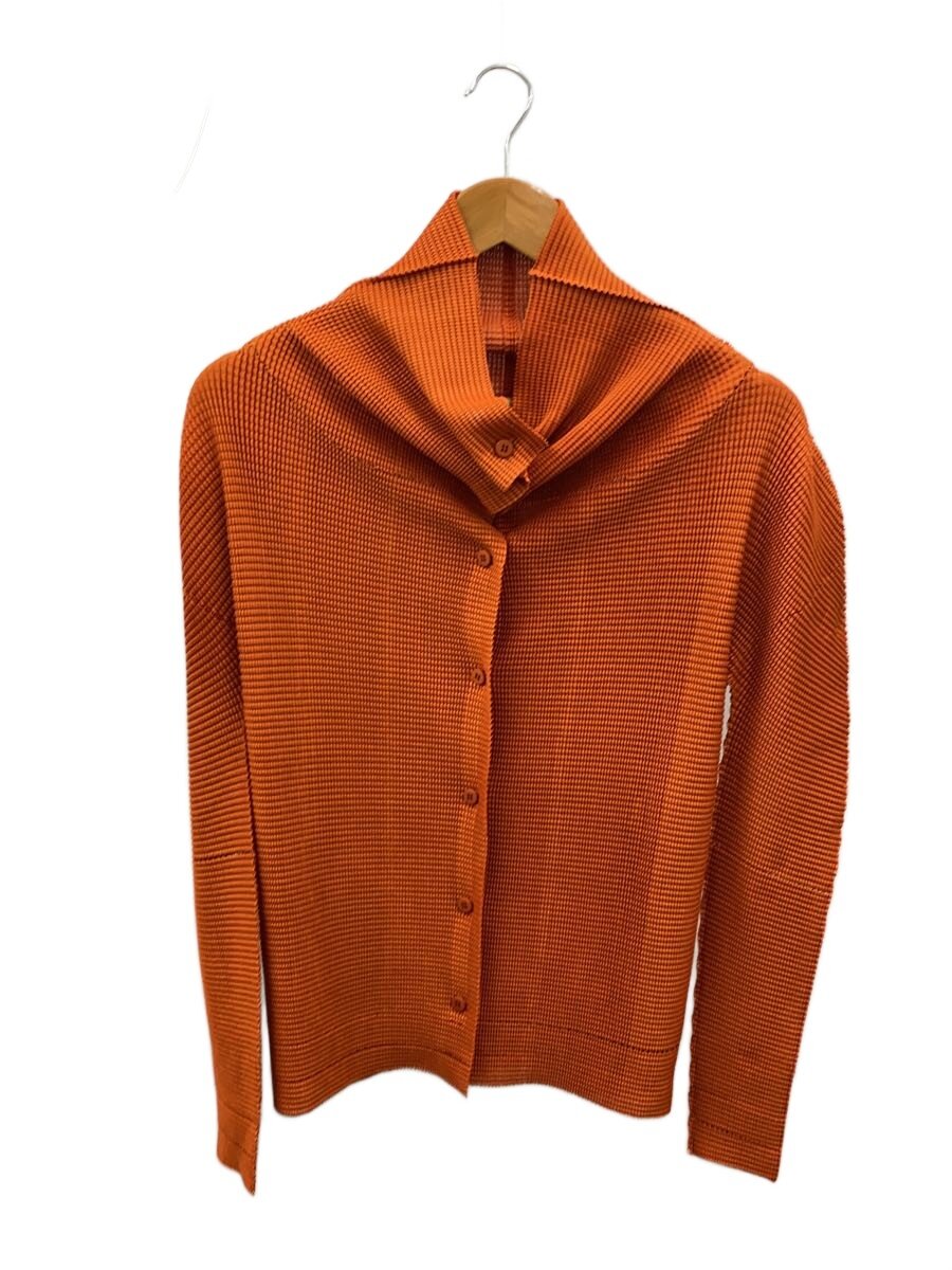 【中古】me ISSEY MIYAKE◆ジャバラハイネックカーディガン(薄手)/--/ポリエステル/ORN/MI63KO502【レディースウェア】｜2ｎｄ STREET 店