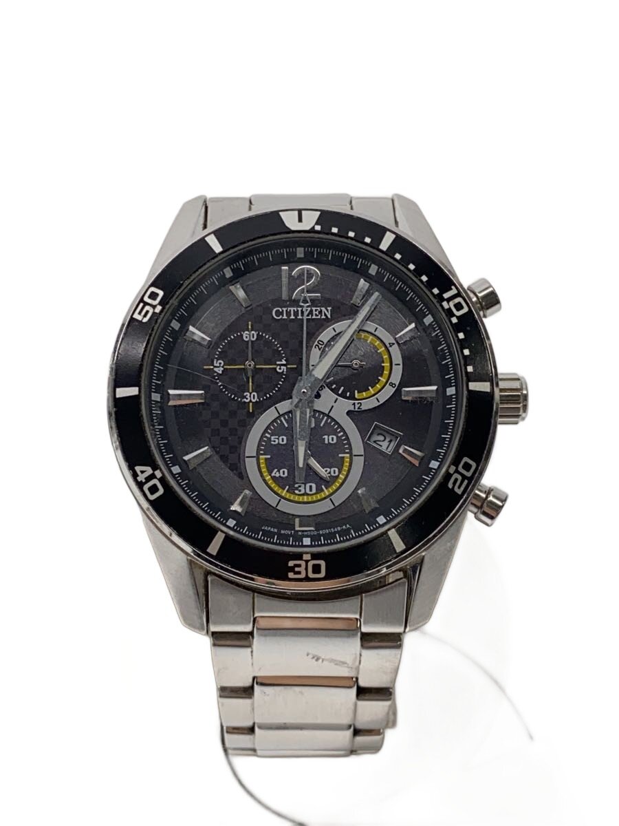 【中古】CITIZEN◆ソーラーウォッチ/アナログ/--/BLK/SLV/H500-S061091【服飾雑貨他】