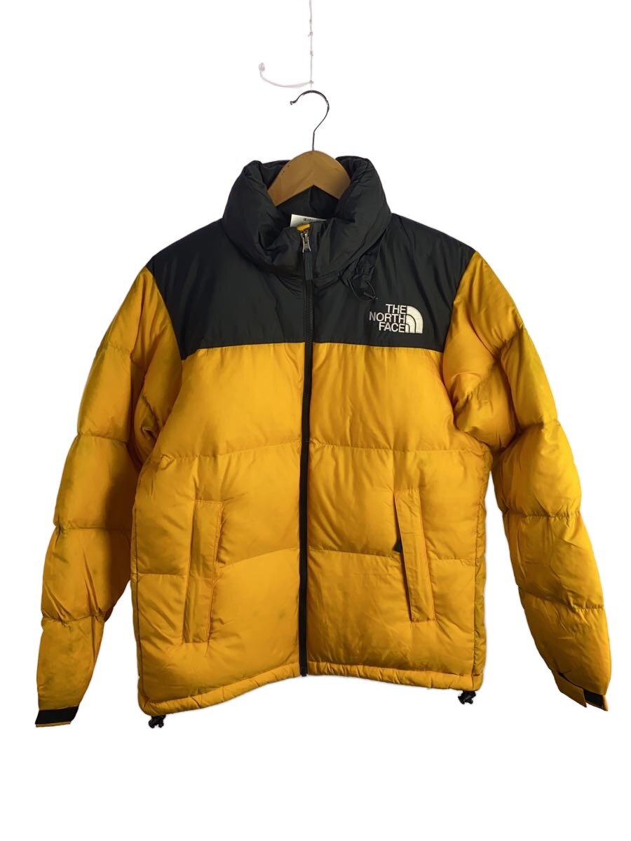 【中古】THE NORTH FACE◆NUPTSE JACKET_ヌプシジャケット/M/ナイロン/YLW【メンズウェア】