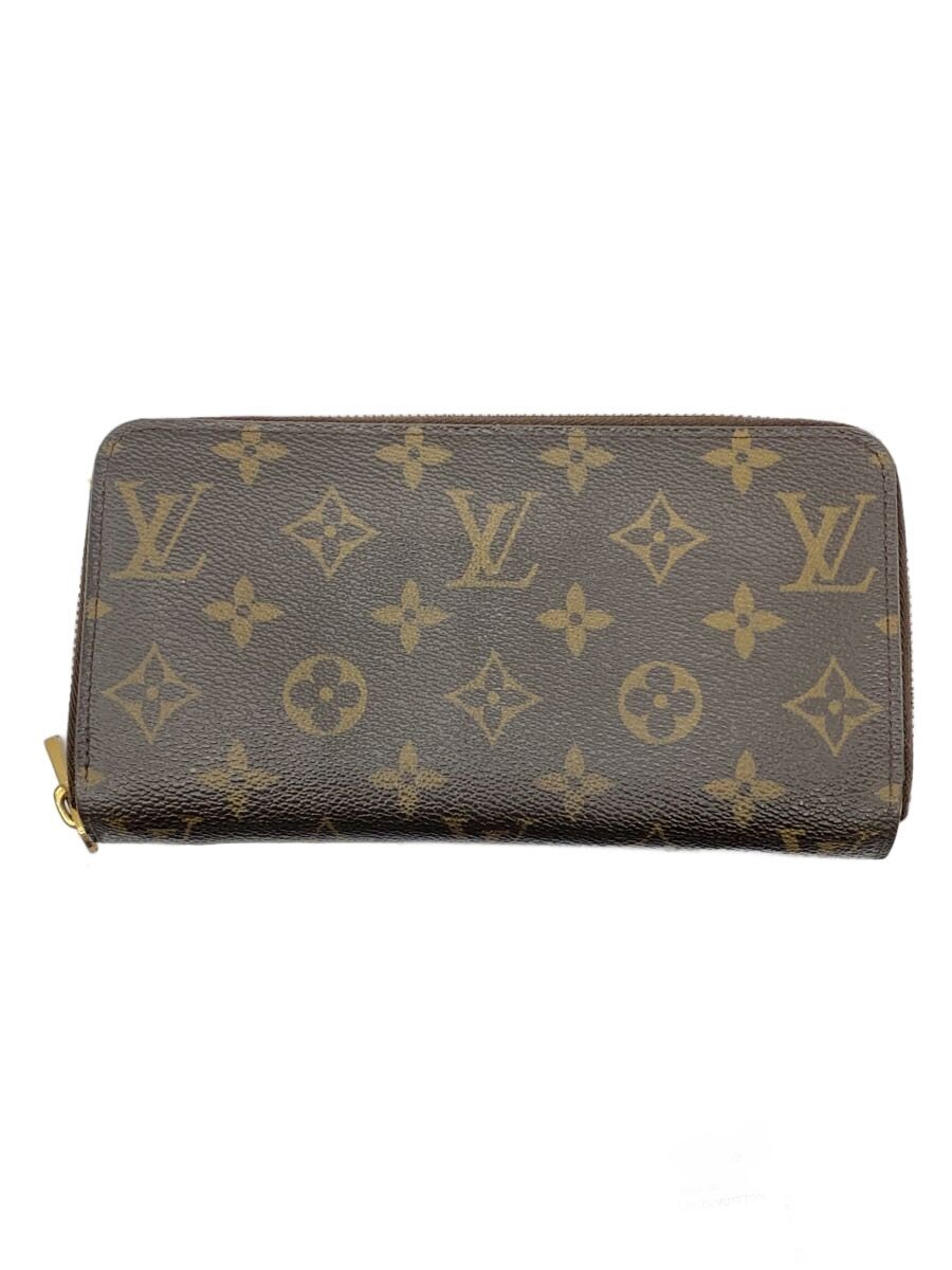 【中古】LOUIS VUITTON◆1)ジッピー・ウォレット_モノグラム・キャンバス_BRW/PVC/BRW/レディース//【服飾雑貨他】