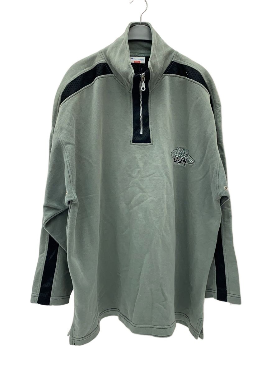 【中古】Champion◆ジップパーカー/L/綿織物/GRN【メンズウェア】