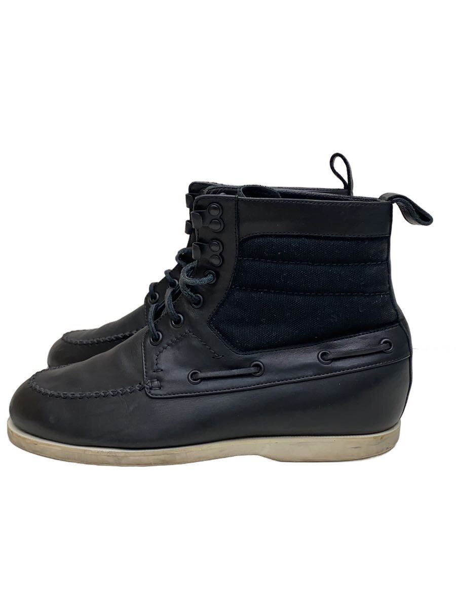 【中古】BOTTEGA VENETA◆レースアップブーツ/40/BLK/なめし革【シューズ】