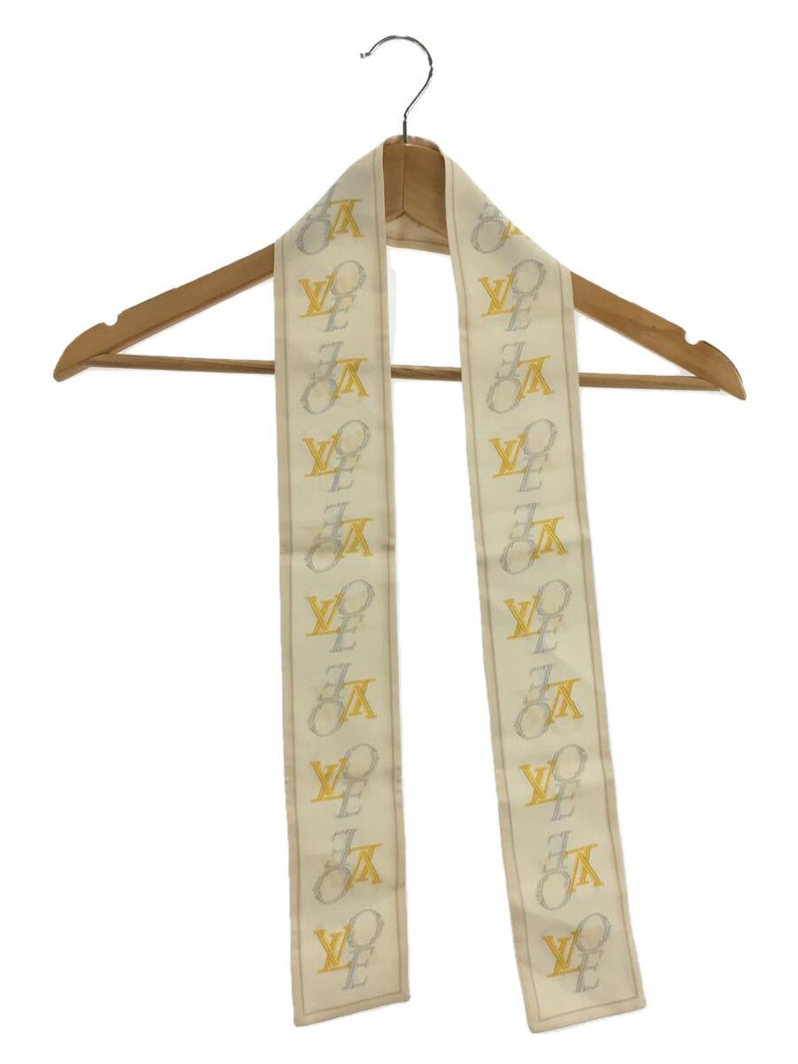 【中古】LOUIS VUITTON◆シュロの葉えり巻き/地絹/CRM/モノグラム/レディース【服飾雑貨他】