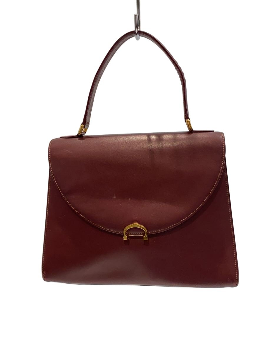 【中古】Cartier◆ハンドバック/なめし革/BRD【御徒面子】