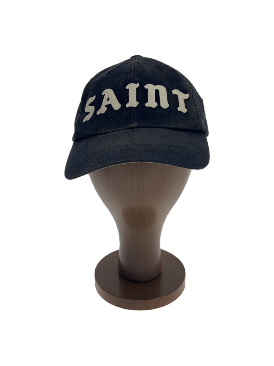 【中古】SAINT MICHAEL◆25SS/SAINT 6PANEL CAP/旗がしら/綿織物/BLK/SM-HR8-0000-079【服飾雑貨他】