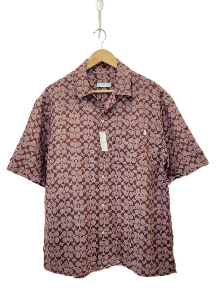 【中古】COACH◆半袖ティーシャツ/L/綿織物/RED/総柄/C7812【メンズウェア】
