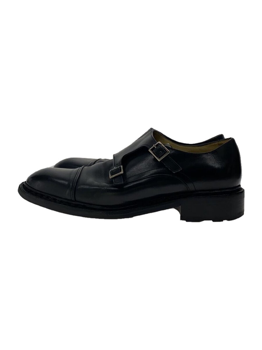 【中古】Paraboot◆お召しものシューズ/UK7/BLK/なめし革/42447/ダブルモンク/内部擦れ【シューズ】