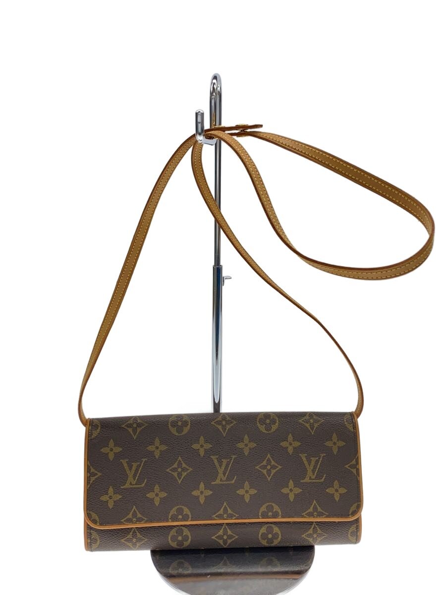 【中古】LOUIS VUITTON◆ポシェット・ツインGM_モノグラム・キャンバス/PVC/BRW【バッグ】｜2ｎｄ STREET 店 36,179円