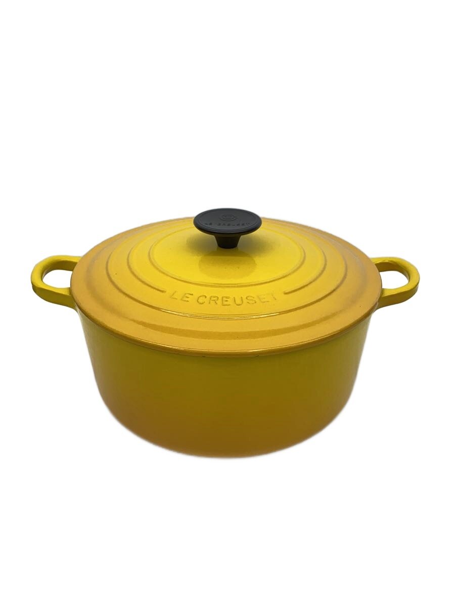 【中古】LE CREUSET◆鍋/YLW//【勝手もと装置】