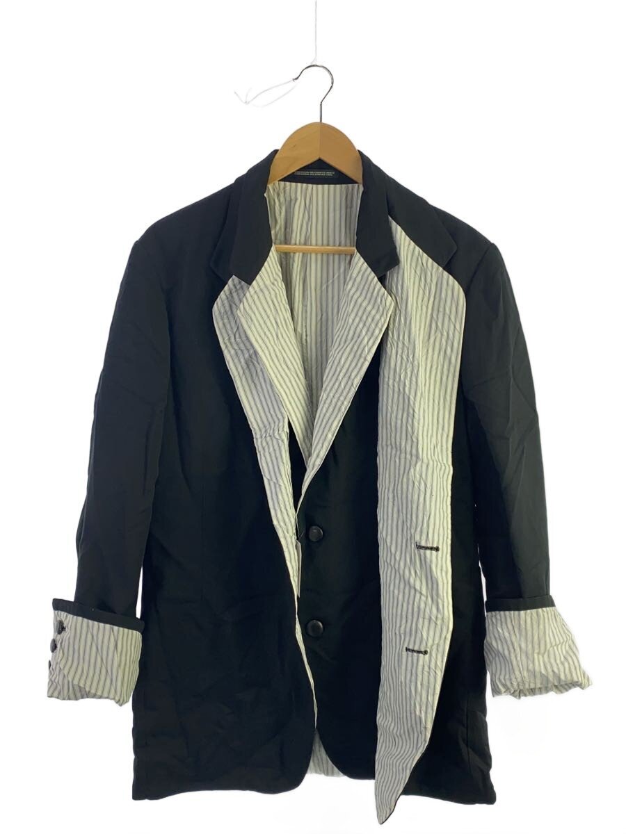 【中古】yohji yamamoto POUR HOMME◆05SS/ジレベストドッキング/上衣/--/人絹/BLK/HY-J50-804/? NULL ?【メンズウェア】