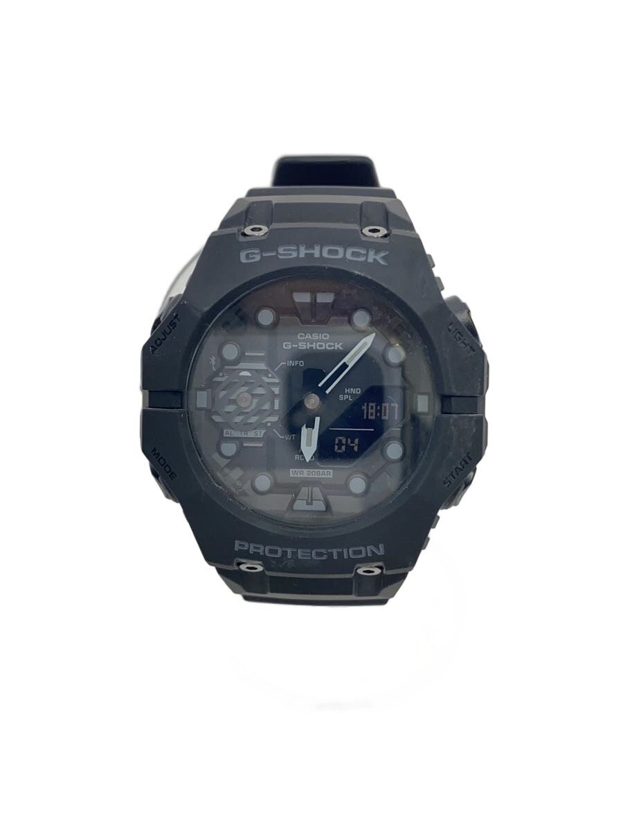 【中古】CASIO◆石英ウオッチ_G-SHOCK/デジアナ/天然ゴム/BLK/BLK【服飾雑貨他】
