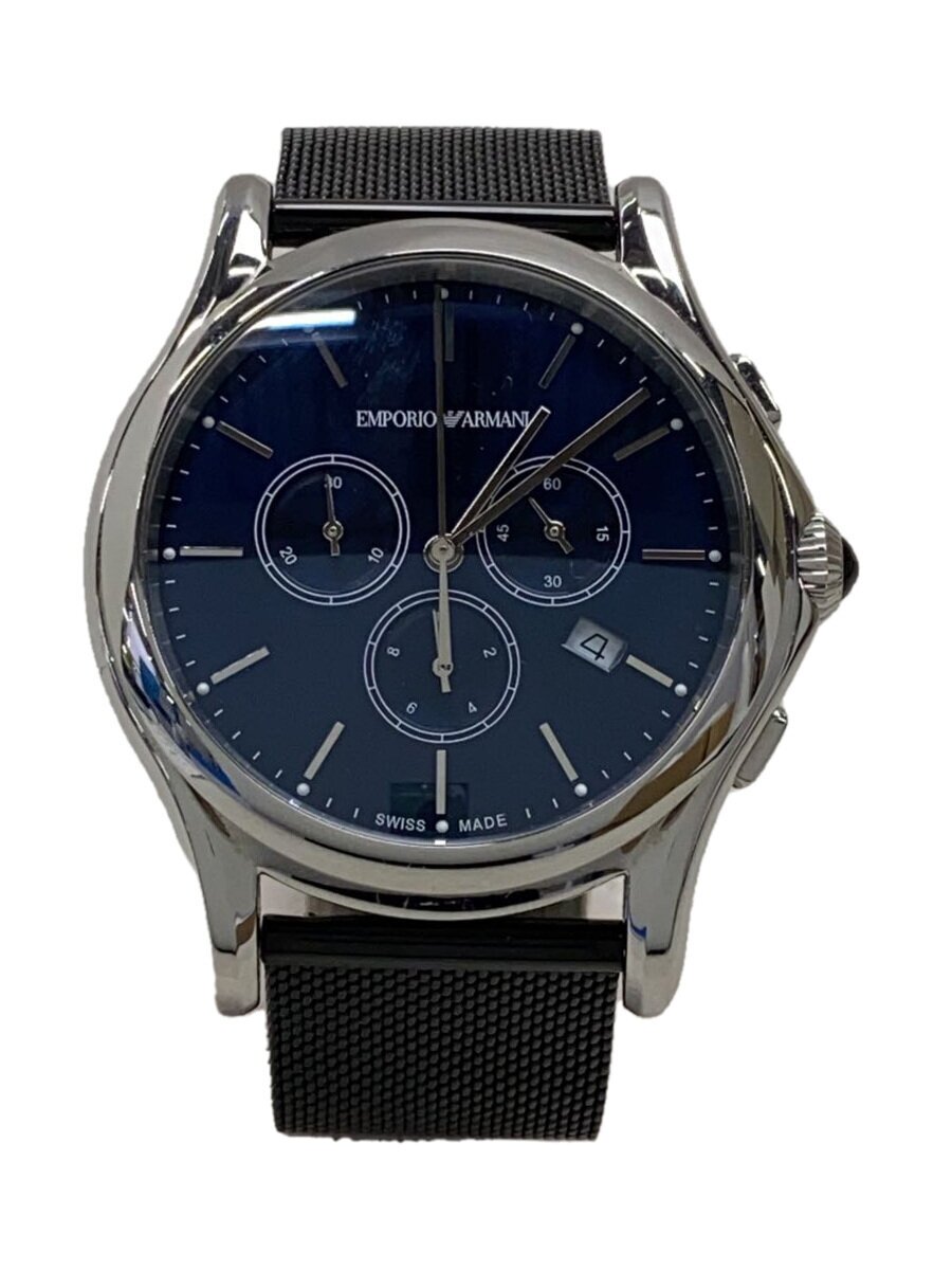 【中古】EMPORIO ARMANI◆石英ウオッチ/アナログ/ARS－4010/取り替えっこ胴締め付き添い人/米国海軍//【服飾雑貨他】