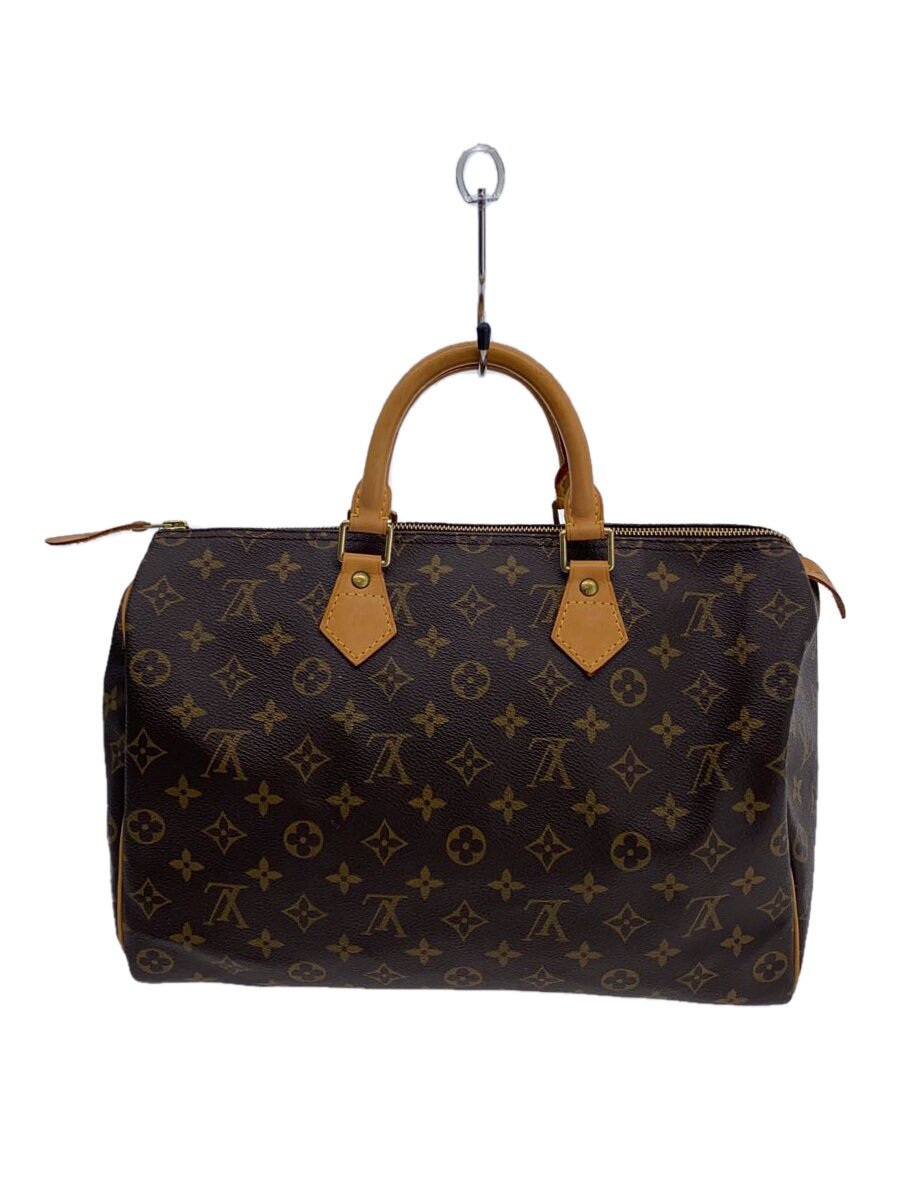 【中古】LOUIS VUITTON◆2)スピーディ35_モノグラム・帆布/PVC/BRW【御徒面子】