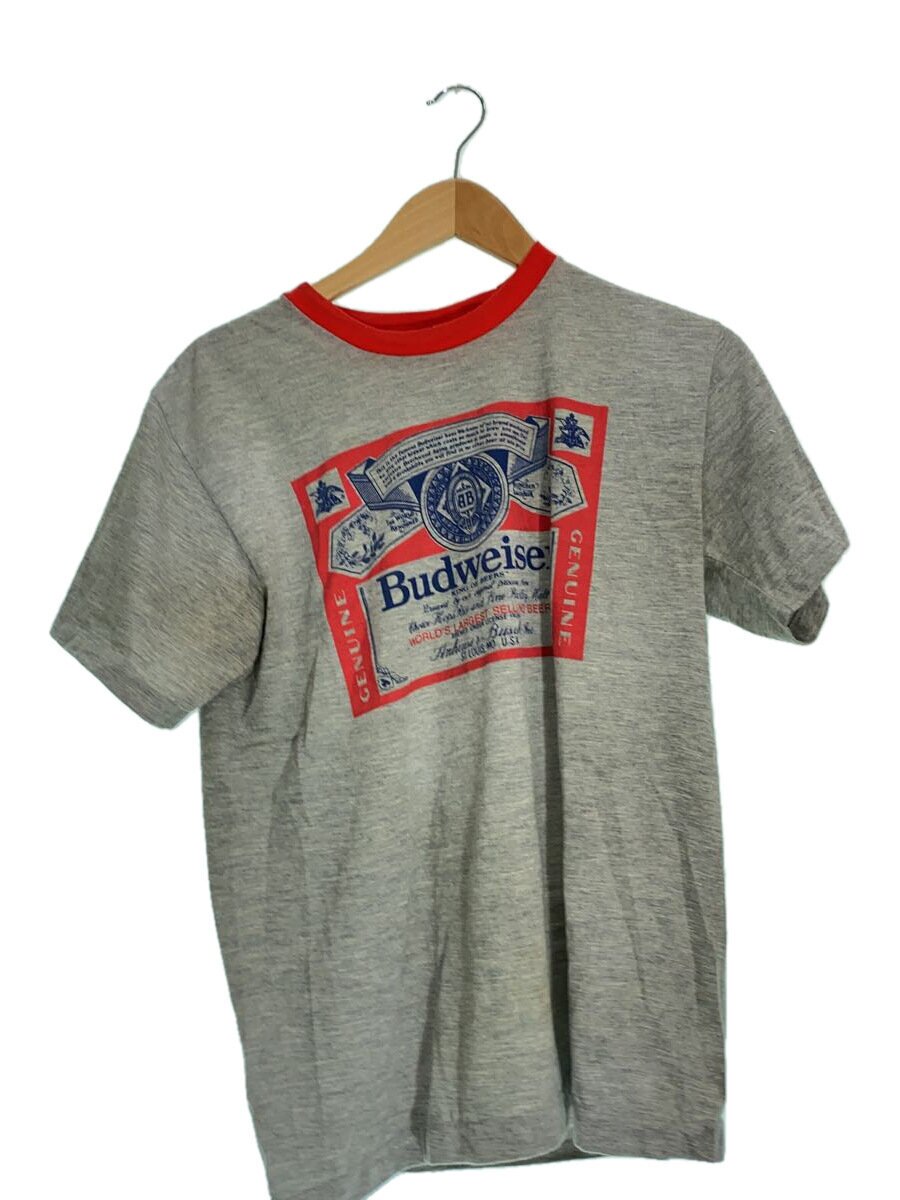【中古】90s/Budweiser/バドワイザー/ティーシャツ/リンガー/綿織物/GRY【メンズウェア】