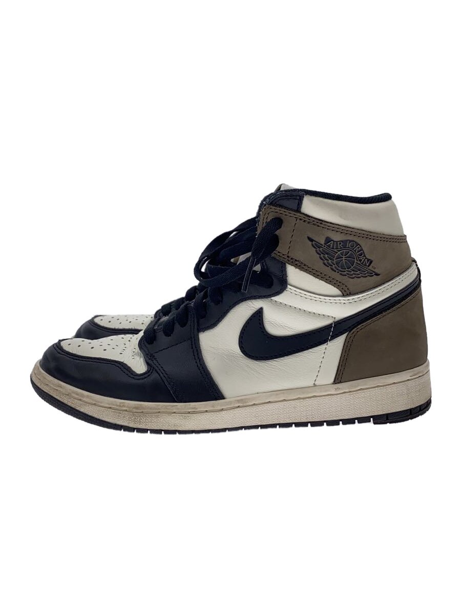 【中古】NIKE◆AIR JORDAN 1 RETRO HIGH OG/履きジワ有/スレ・ヨゴレ有/27珊/BRW【シューズ】