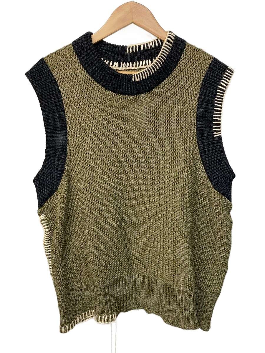 【中古】OUAT◆OFFICE VEST/より良い/FREE/日本製/綿織物/GRN/0-004-08P0-1【メンズウェア】