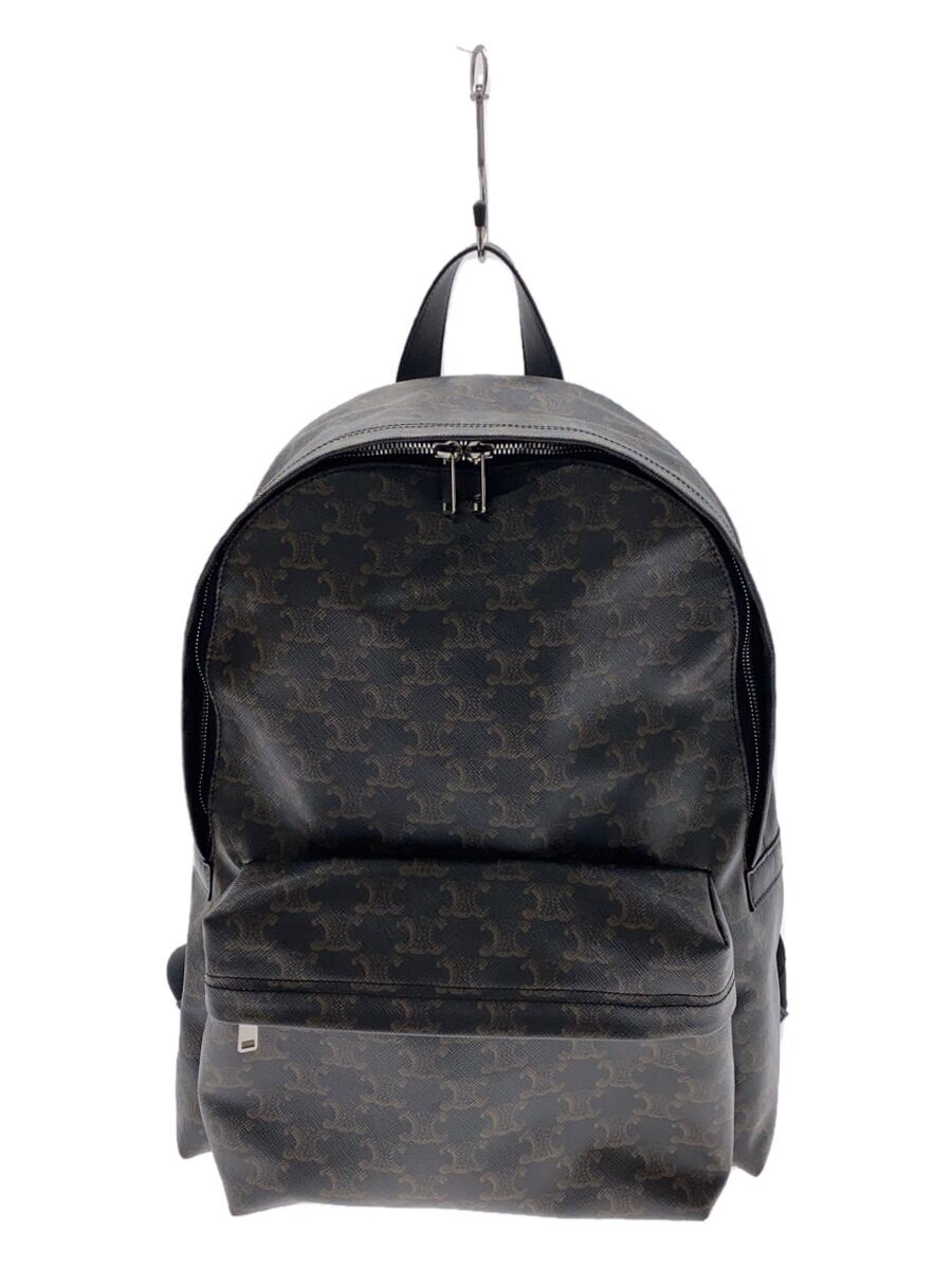 【中古】CELINE◆背嚢/PVC/BLK【御徒面子】