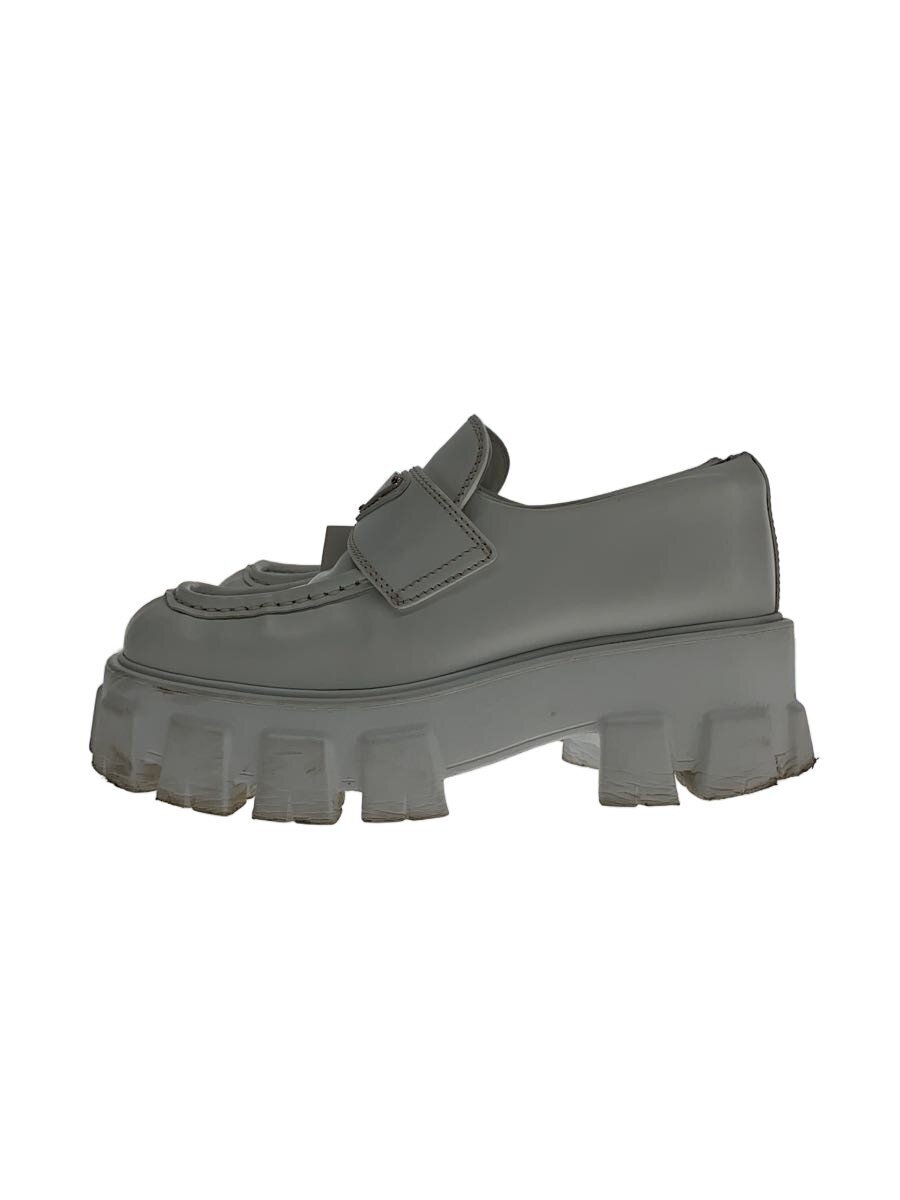 【中古】PRADA◆置き目毛皮/35.5/WHT/なめし革/649【シューズ】