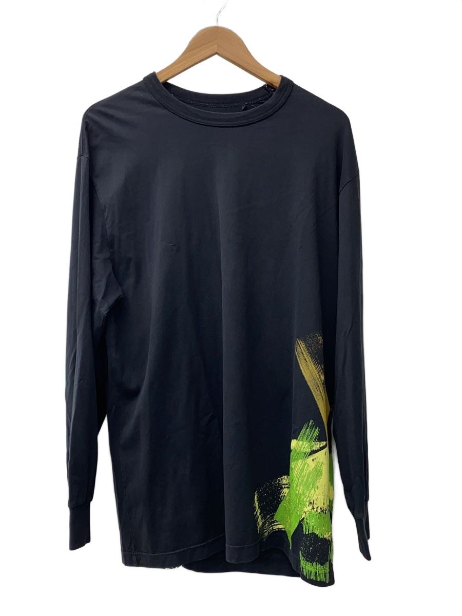 【中古】Y-3◆グラフィックロングスリーブ TEE/長袖ティーシャツ/XS/綿織物/BLK/IP5578【メンズウェア】