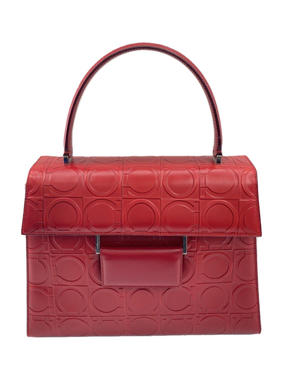 【中古】Salvatore Ferragamo◆ハンドバッグ/レザー/RED/総柄/DY-21 0855【バッグ】｜2ｎｄ STREET 店