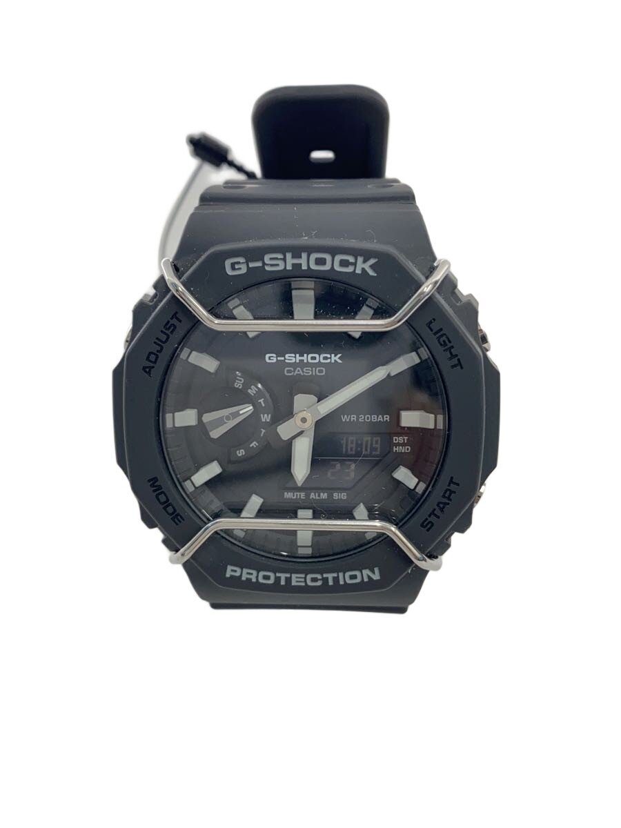 【中古】CASIO◆石英ウオッチ_G-SHOCK/デジアナ/天然ゴム/BLK/BLK【服飾雑貨他】