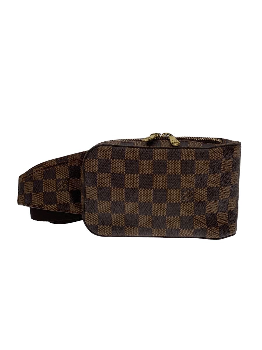 【中古】LOUIS VUITTON◆ジェロニモス_ダミエ・エベヌ/PVC/BRW【御徒面子】