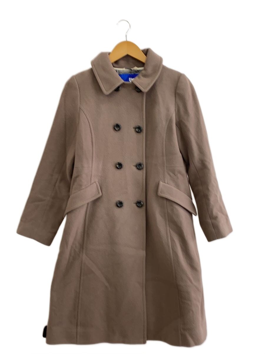 【中古】BLUE LABEL CRESTBRIDGE◆厚地の外套/38/綿織物/BEG/無地/55B06-418-40//【レディース御召しもの】