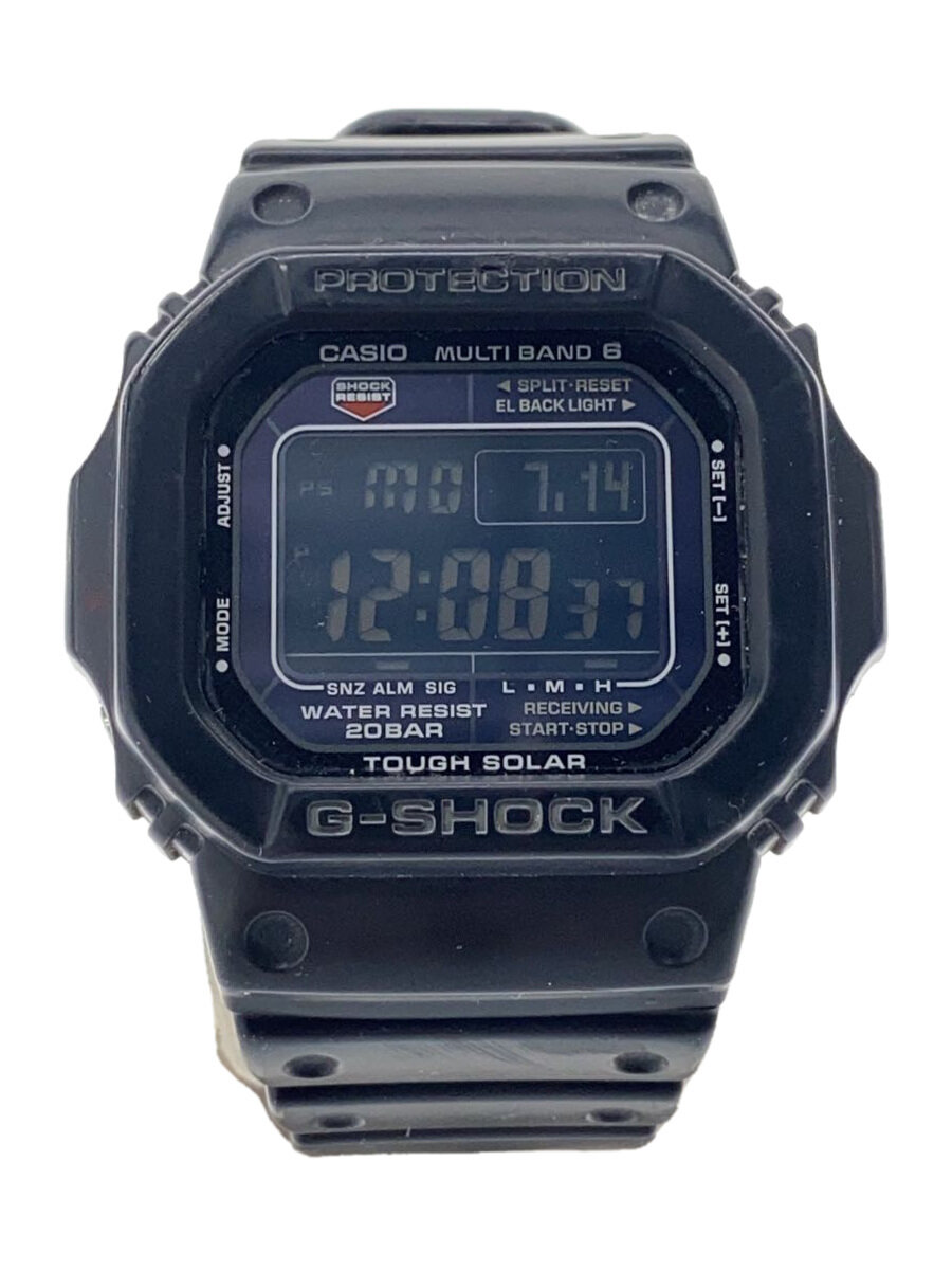【中古】CASIO◆ソーラーウオッチ_G-SHOCK/デジタル/天然ゴム/BLK/BLK//【服飾雑貨他】